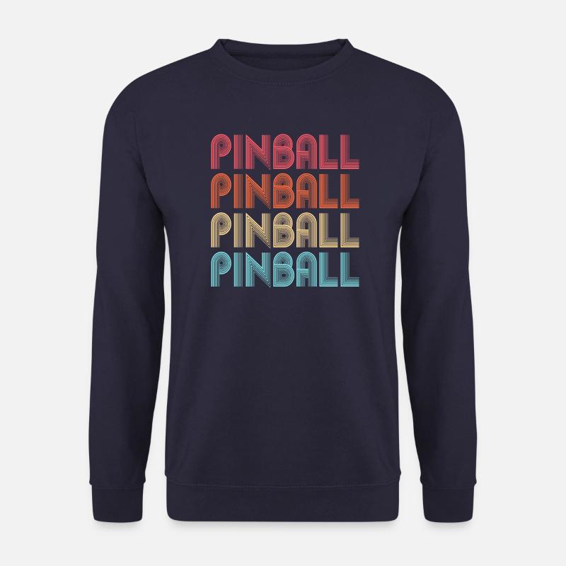 Flipperautomat Schriftzug Pinball bunt spielen - Unisex Pullover - Navy
