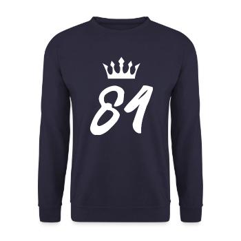 84 Couronne numérique - Sweat-shirt Unisexe - marine - Devant - Alina (178cm) & Michal (187cm)