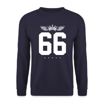66 Couronne numérique - Sweat-shirt Unisexe - marine - Devant - Alina (178cm) & Michal (187cm)