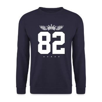 82 Couronne numérique - Sweat-shirt Unisexe - marine - Devant - Alina (178cm) & Michal (187cm)