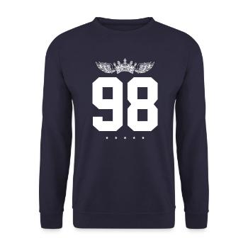 98 Couronne numérique - Sweat-shirt Unisexe - marine - Devant - Alina (178cm) & Michal (187cm)