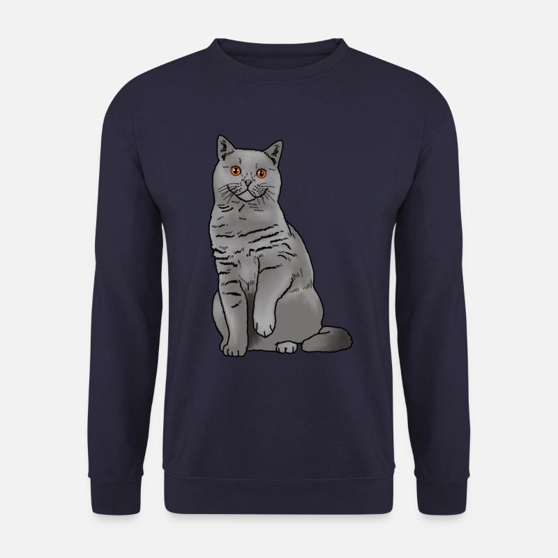 Britisch Kurzhaar Katze - Unisex Pullover - Navy