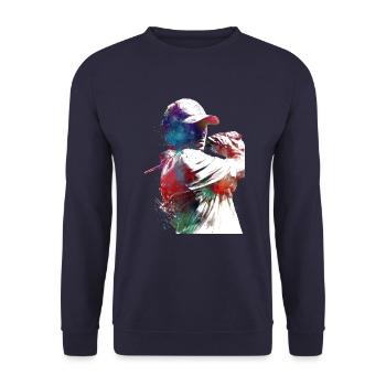 Golfspieler Sport #golf #sport - Unisex Pullover - Navy - Vorne - Alina (178cm) & Michal (187cm)