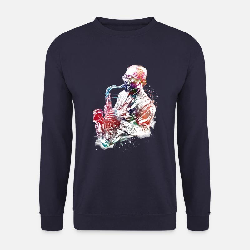 Saxophon-Musikkunst - Unisex Pullover - Navy