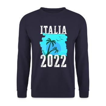 Italia 2022 Palmiers - Sweat-shirt Unisexe - marine - Devant - Alina (178cm) & Michal (187cm)