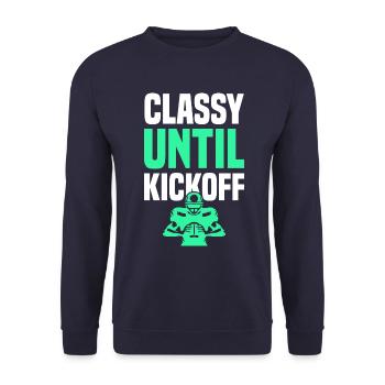 coup d’envoi du football - Sweat-shirt Unisexe - marine - Devant - Alina (178cm) & Michal (187cm)