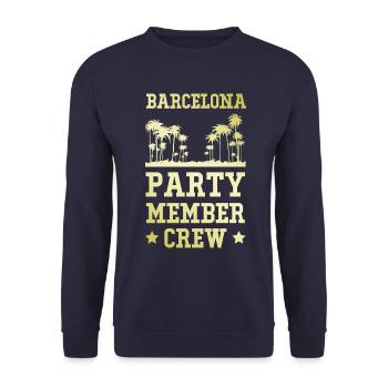 Équipe de fête de Barcelone - Sweat-shirt Unisexe - marine - Devant - Alina (178cm) & Michal (187cm)