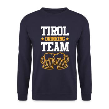 Tirol Drinking Team - Unisex Sweatshirt - navy - Front - Alina (178cm) & Michal (187cm)