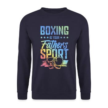 Boxe Papa Boxe Arts Martiaux - Sweat-shirt Unisexe - marine - Devant - Alina (178cm) & Michal (187cm)