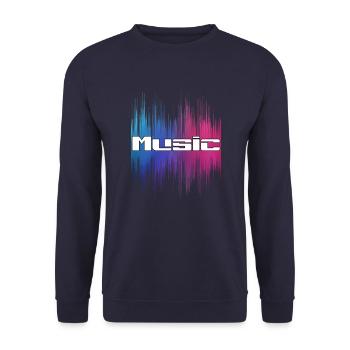 Music - Unisex Pullover - Navy - Vorne - Alina (178cm) & Michal (187cm)