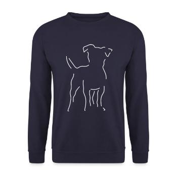 Enfer des chiens Amoureux des chiens Amoureux des chiens - Sweat-shirt Unisexe - marine - Devant - Alina (178cm) & Michal (187cm)