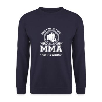 Mixed Martial Arts MMA Fight to survive - Unisex Sweatshirt - navy - Front - Alina (178cm) & Michal (187cm)