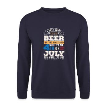 I only drink Beer on two occasions - Sweat-shirt Unisexe - marine - Devant - Alina (178cm) & Michal (187cm)