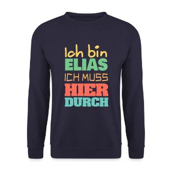 Elias - Unisex Pullover - Navy - Vorne - Alina (178cm) & Michal (187cm)