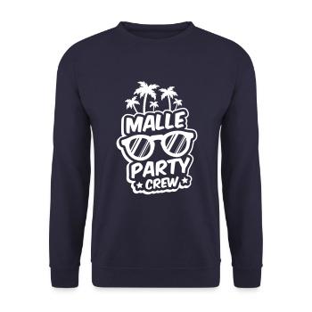 malle party crew - Unisex Sweatshirt - navy - Front - Alina (178cm) & Michal (187cm)
