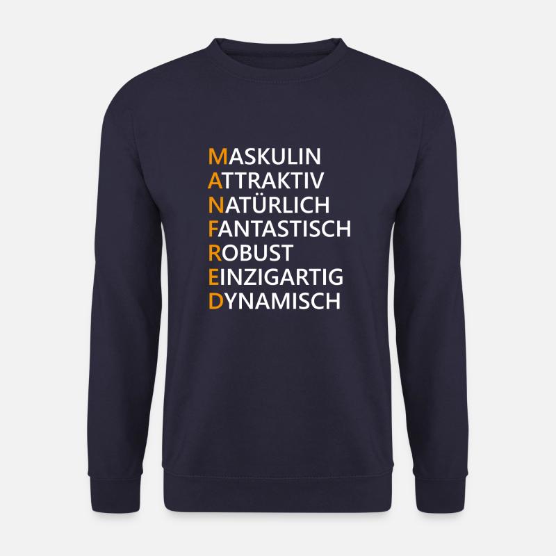 Manfred Name Geschenk - Unisex Pullover - Navy
