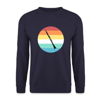 clarinet - Unisex Sweatshirt - navy - Front - Alina (178cm) & Michal (187cm)