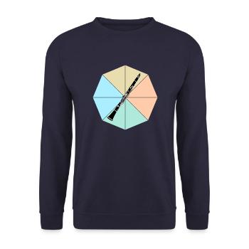 clarinet - Unisex Sweatshirt - navy - Front - Alina (178cm) & Michal (187cm)