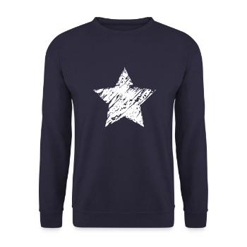 Étoile blanche - Sweat-shirt Unisexe - marine - Devant - Alina (178cm) & Michal (187cm)