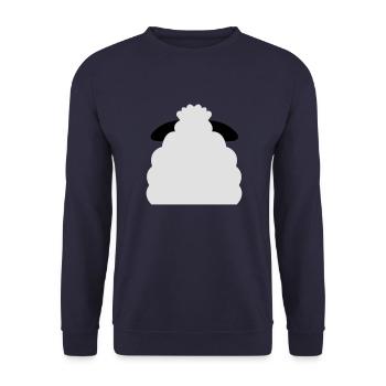 sheep back - Unisex Sweatshirt - navy - Front - Alina (178cm) & Michal (187cm)