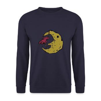 Moon - Unisex Pullover - Navy - Vorne - Alina (178cm) & Michal (187cm)