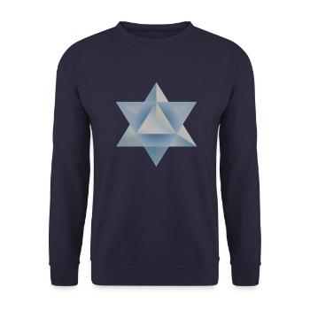 Merkaba - Unisex Pullover - Navy - Vorne - Alina (178cm) & Michal (187cm)