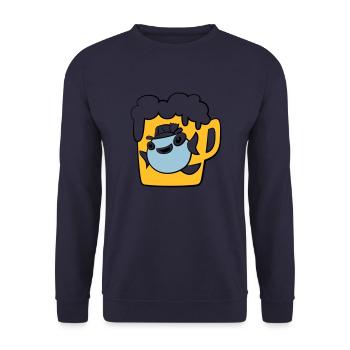 Fisch - Unisex Pullover - Navy - Vorne - Alina (178cm) & Michal (187cm)