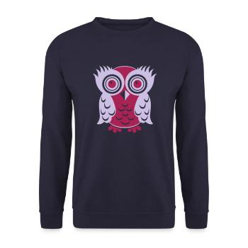 HIBOU CHOUETTE - Sweat-shirt Unisexe - marine - Devant - Alina (178cm) & Michal (187cm)