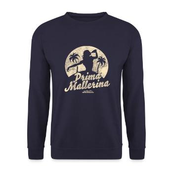 Prima Mallerina Mallorca T-Shirt Spruch - Unisex Pullover - Navy - Vorne - Alina (178cm) & Michal (187cm)