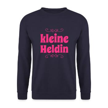 Kleine Heldin - Unisex Pullover - Navy - Vorne - Alina (178cm) & Michal (187cm)