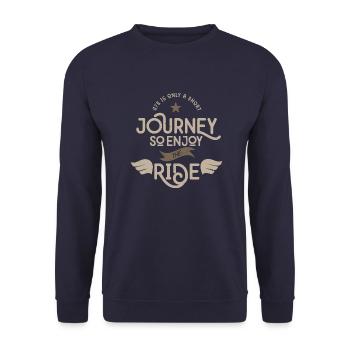 LIFE - Unisex Sweatshirt - navy - Front - Alina (178cm) & Michal (187cm)