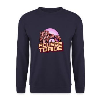 Attention Rousse toride, femme rousse s'affichant - Sweat-shirt Unisexe - marine - Devant - Alina (178cm) & Michal (187cm)