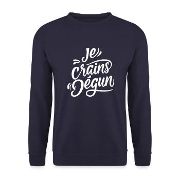Je crains dégun - Sweat-shirt Unisexe - marine - Devant - Alina (178cm) & Michal (187cm)