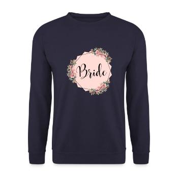 Team Bride Hen Party - Unisex Sweatshirt - navy - Front - Alina (178cm) & Michal (187cm)