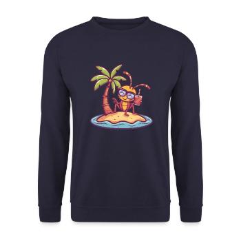 Ant Summer Holiday - Unisex Sweatshirt - navy - Front - Alina (178cm) & Michal (187cm)