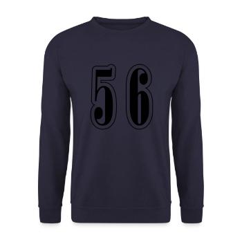 56 Symbole numérique - Sweat-shirt Unisexe - marine - Devant - Alina (178cm) & Michal (187cm)