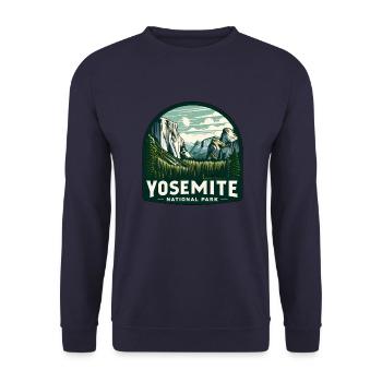 Parc national de Yosemite Montagne Paysage Nature - Sweat-shirt Unisexe - marine - Devant - Alina (178cm) & Michal (187cm)