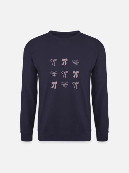 Drei Schleifen Design Rosa - coquette - Unisex Pullover - Navy