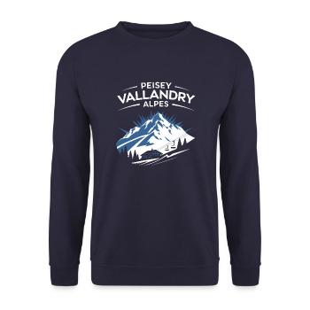 Peisey-Vallandry - Alpes - Sweat-shirt Unisexe - marine - Devant - Alina (178cm) & Michal (187cm)