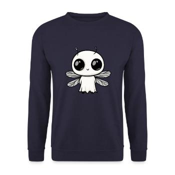 Libelle Halloween Lustig Geist - Unisex Pullover - Navy - Vorne - Alina (178cm) & Michal (187cm)