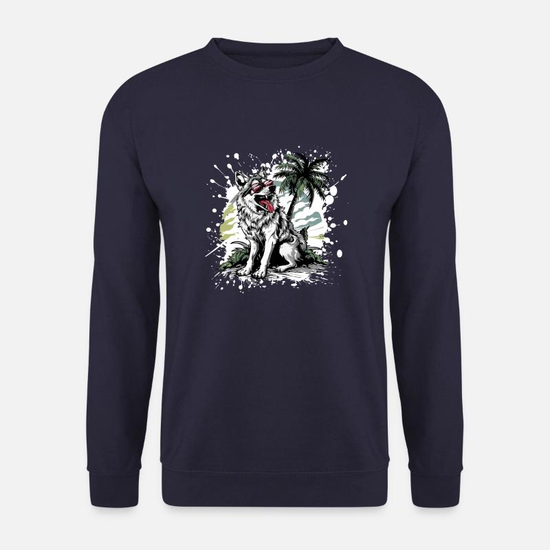 Palmier de l’île Wolf - Sweat-shirt Unisexe - marine