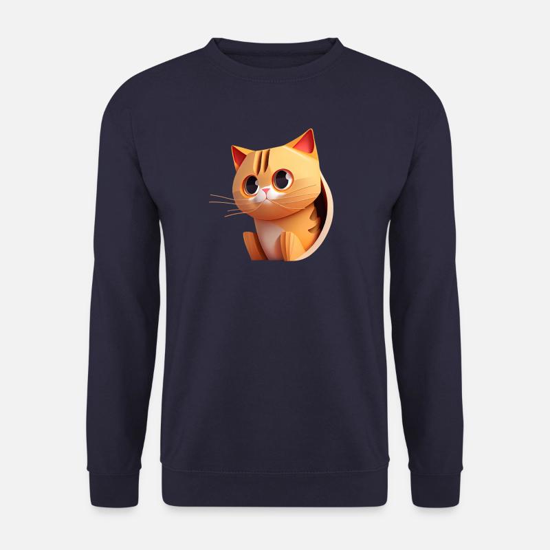 Cute Cartoon Kiddy Cat - Unisex Sweatshirt - navy