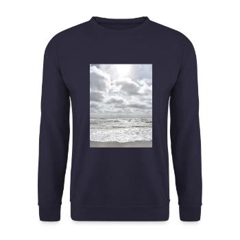 Am Meer - endloser Horizont - Foto - Unisex Pullover - Navy - Vorne - Alina (178cm) & Michal (187cm)