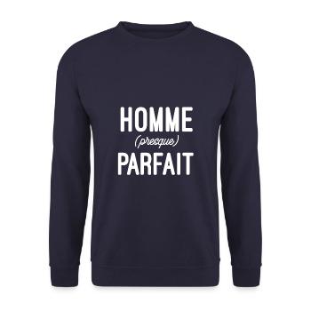 (Almost) Perfect Man - Unisex Sweatshirt - navy - Front - Alina (178cm) & Michal (187cm)