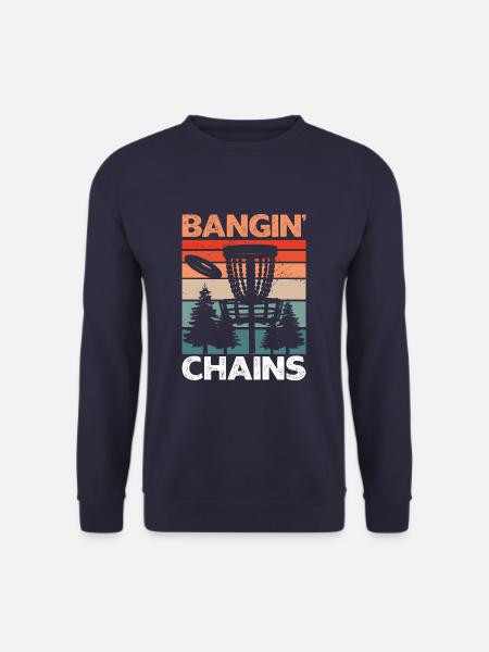 Bangin Chains Funny Disc Golf - Unisex Pullover - Navy