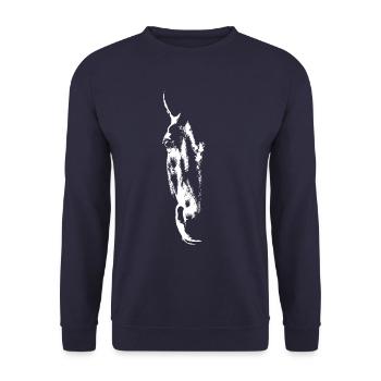 Equus Ferus - White - Unisex Sweatshirt - navy - Front - Alina (178cm) & Michal (187cm)