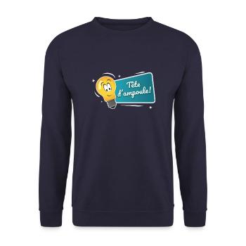Tête d'ampoule - Sweat-shirt Unisexe - marine - Devant - Alina (178cm) & Michal (187cm)