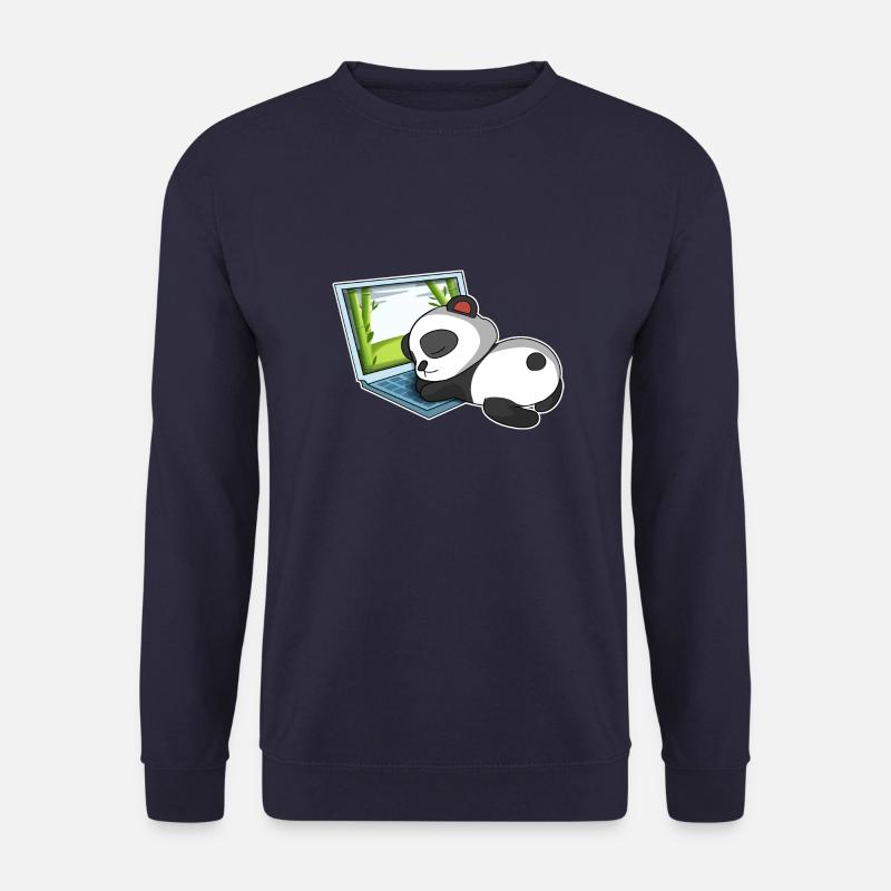 Panda im Homeoffice - Unisex Pullover - Navy