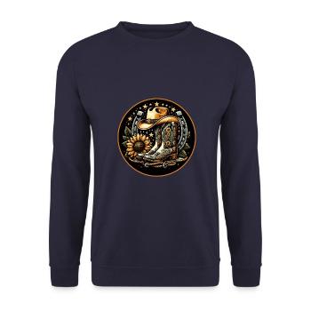 Line Dancing Country Dance - Line Dance Tanzen - Unisex Sweatshirt - navy - Front - Alina (178cm) & Michal (187cm)