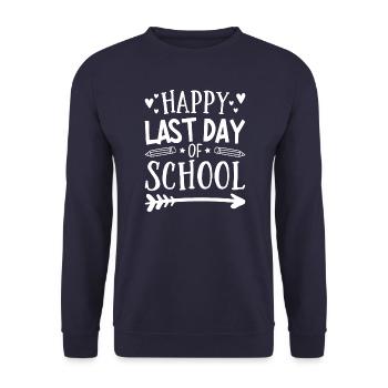 Dernier jour d’école - Sweat-shirt Unisexe - marine - Devant - Alina (178cm) & Michal (187cm)